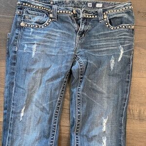Women's Miss Me Blue Distressed Jeans
